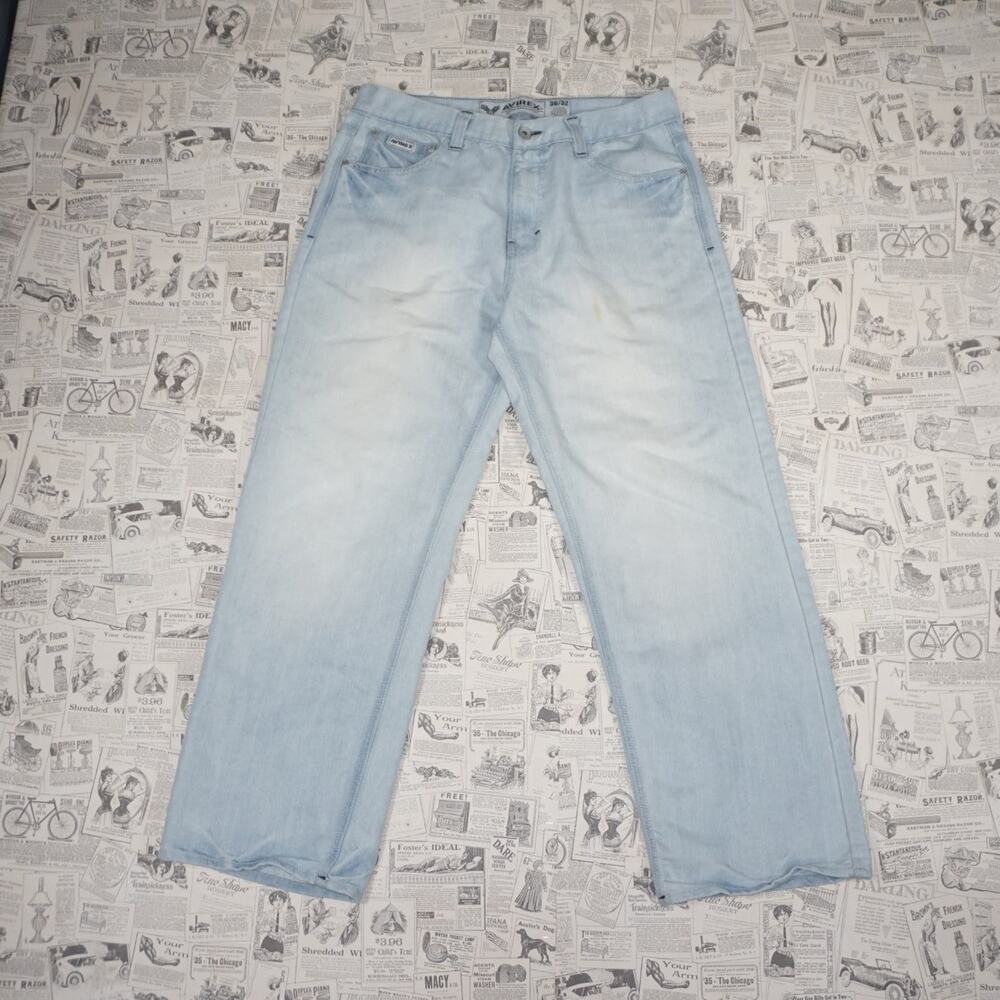 36X32 - Vintage Y2K Avirex Pants embroidered pattern back